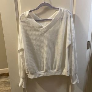 White V-Neck sweater